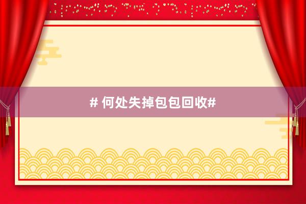 # 何处失掉包包回收#